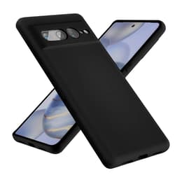 Coque Google Pixel 7 Pro et 2 écrans de protection - Silicone - Noir