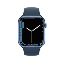 Apple Watch (Series 7) 2021 GPS 45 mm - Aluminium Bleu - Bracelet sport Bleu