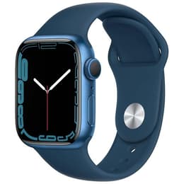 Apple Watch (Series 7) 2021 GPS 41 mm - Aluminium Bleu - Bracelet sport Bleu