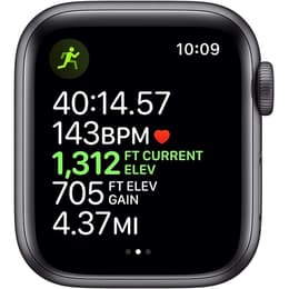 Apple Watch (Series 5) 2019 GPS + Cellular 40 mm - Acier inoxydable Noir sidéral - Bracelet sport Noir