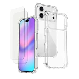 Coque iPhone 17 Pro et 2 écrans de protection - TPU - Transparent