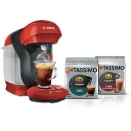 Cafetière expresso combiné Machine a Cafe 1 machine a multi-boissons Tassimo BOSCH - STYLE TAS1103 rouge + 2 packs de T- Discs - 0,7 l L - Rouge