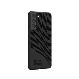 Coque Back Market Galaxy S21 et écran de protection - Plastique recyclé - Noir Motif Vague