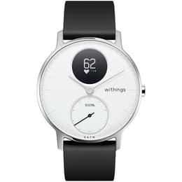 Montre Cardio GPS Withings Steel HR 36mm - Boîtier Argent - Cadran Blanc