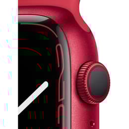 Apple Watch Series 7 (2021) GPS 41 mm - Aluminium Red - Bracelet sport Rouge