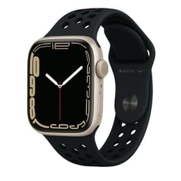 Apple Watch Series 7 (2021) GPS 41 mm - Aluminium Starlight - Bracelet sport Nike Black