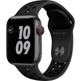 Apple Watch (Series 6) 2020 GPS + Cellular 44 mm - Aluminium Gris sidéral - Sport Nike Noir