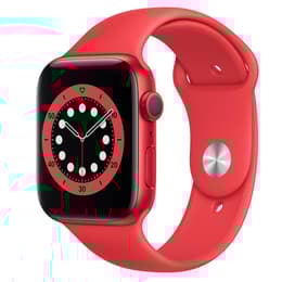 Apple Watch (Series 6) 2020 GPS 44 mm - Aluminium Rouge - Bracelet sport Rouge
