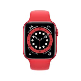 Apple Watch Series 6 (2020) GPS 44 mm - Aluminium Red - Bracelet sport Rouge