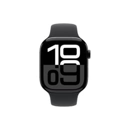 Apple Watch Series 10 (2024) GPS 46 mm - Aluminium Noir de jais - Bracelet sport Black