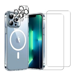 Coque iPhone 13 Pro Max et 2 écrans de protection - TPU - Transparente