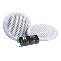 Enceinte Bluetooth E-Audio Haut-parleurs WATERPROOF Hifi 80W plafond encastrable amplifiée compatible Smartphone Google Home Bluetooth Amazon Alexa Gris