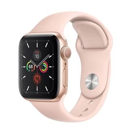 Apple Watch Series 5 (2019) GPS 44 mm - Aluminium Or - Bracelet sport Pink