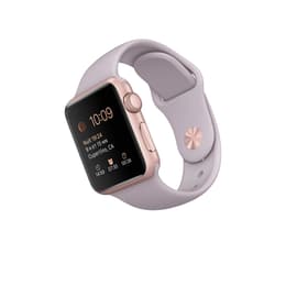 Apple Watch (Series 1) 38 - Aluminium Or rose - Bracelet Sport Rose