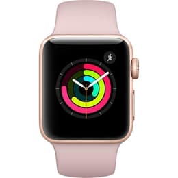 Apple Watch (Series 3) 38 - Aluminium Or - Bracelet Sport Rose