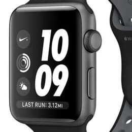 Apple Watch (Series 3) 38 - Aluminium Gris sidéral - Bracelet Sport Nike NoiretBlanc