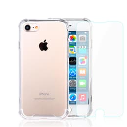 Coque iPhone SE (2022/2020)/8/7 et 2 écrans de protection - Plastique recyclé - Transparent