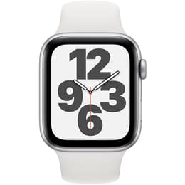 Apple Watch (Series SE) 44 - Aluminium Argent - Bracelet Sport Blanc