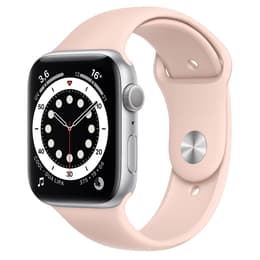 Apple Watch (Series 6) GPS 44 mm - Aluminium Argent - Bracelet Bracelet sport Rose des sables