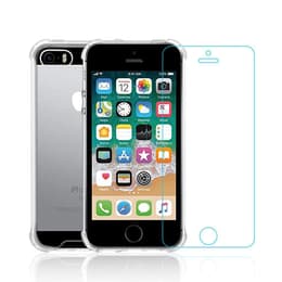 Coque iPhone SE(2016) et écran de protection - Plastique recyclé - Transparente