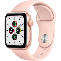Apple Watch (Series SE) 40 - Aluminium Or - Bracelet Sport Rose des sables