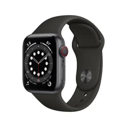Apple Watch (Series 6) GPS + Cellular 40 mm - Aluminium Gris sidéral - Bracelet Bracelet sport Noir
