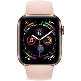 Apple Watch (Series 4) GPS + Cellular 44 mm - Acier Inoxydable Or - Sport Rose des sables