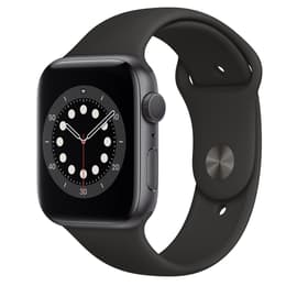 Apple Watch (Series 6) GPS 44 mm - Aluminium Gris sidéral - Bracelet Bracelet sport Noir