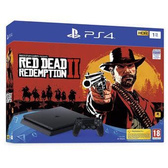 PlayStation 4 Slim 1000Go - Jet black + Red Dead Redemption II