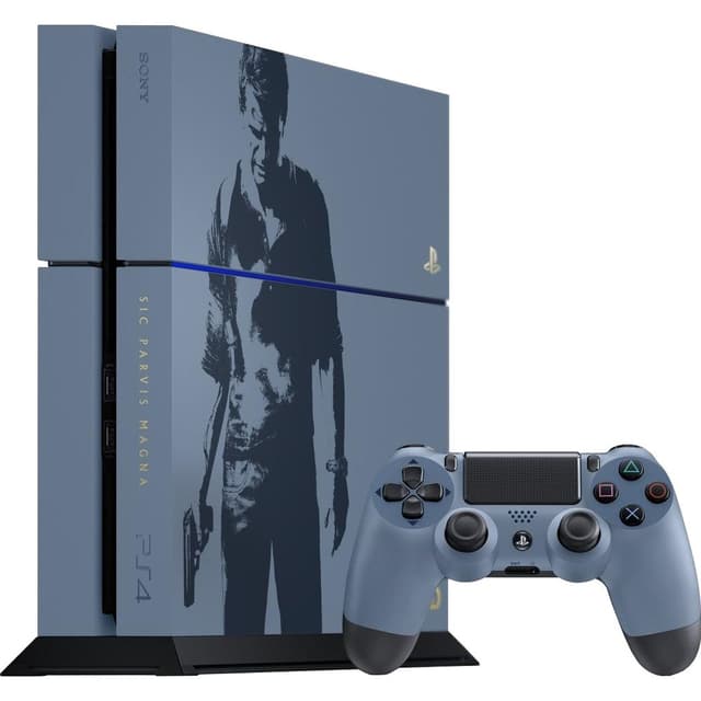 PlayStation 4 1000Go - Bleu/Gris - Edition limitée Uncharted 4: A Thief's End + Uncharted 4: A Thief's End