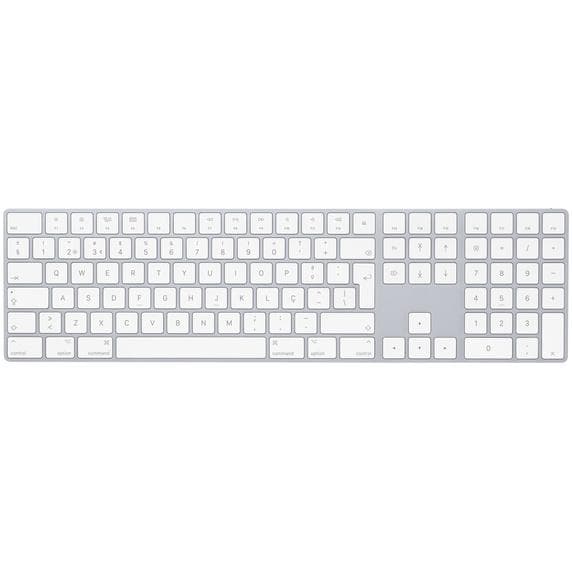 Magic Keyboard (2017) avec pavé numérique sans fil - Blanc - QWERTY - Italien